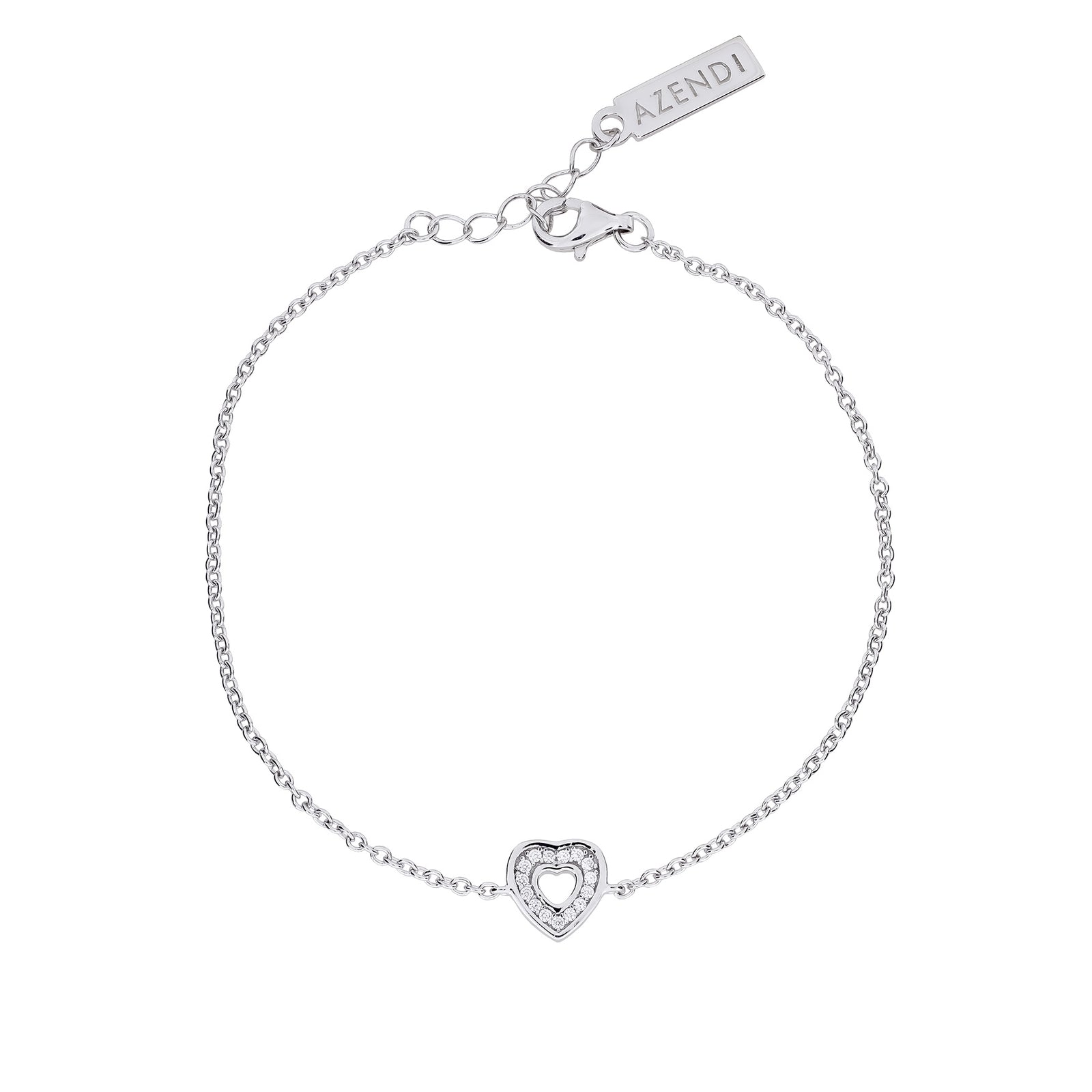 Pavé Open Heart Bracelet