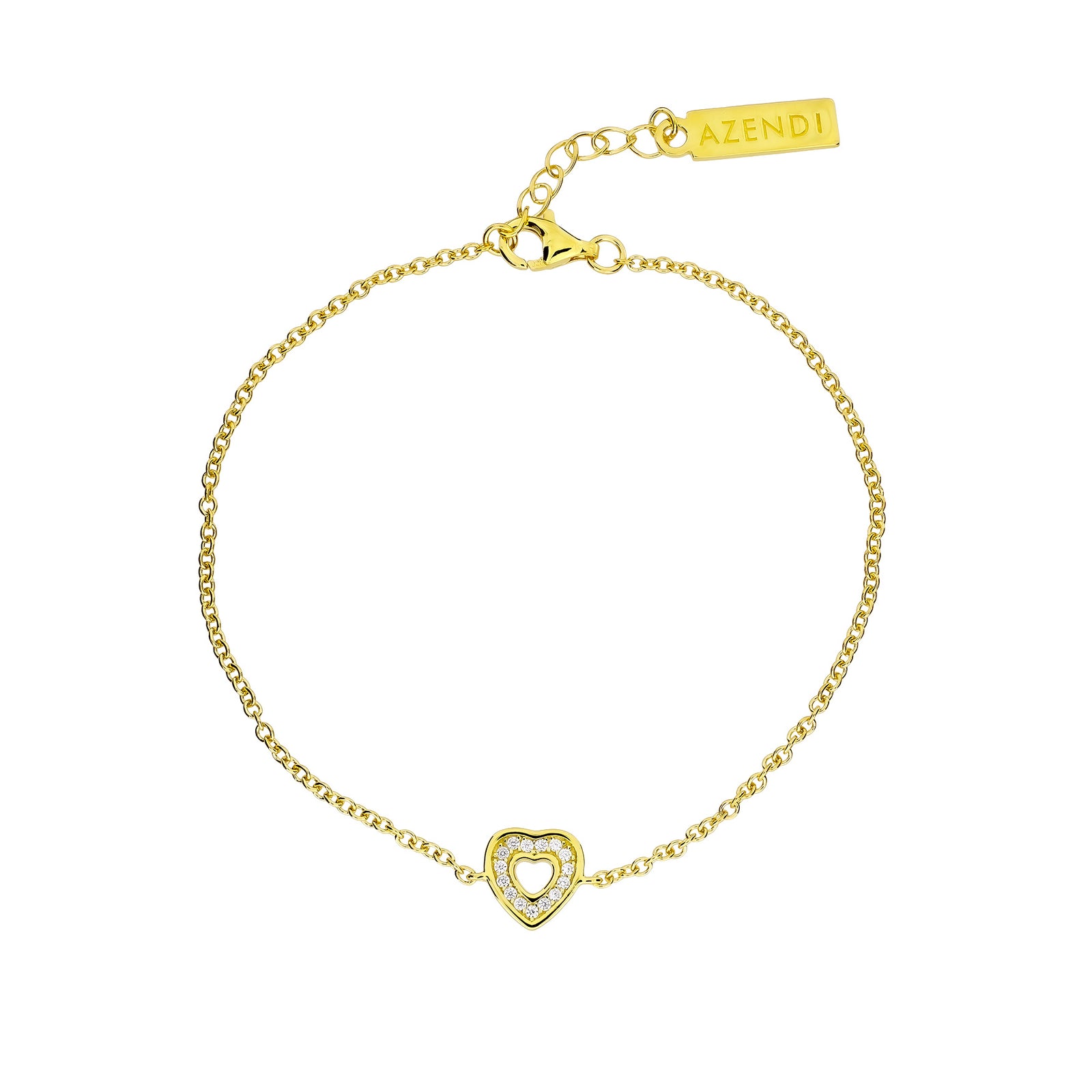 Pavé Open Heart Bracelet