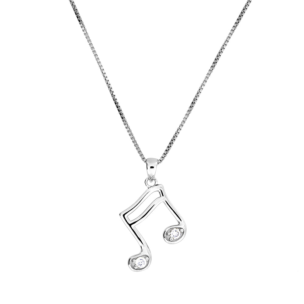 Silver Linked Semi-Quavers Pendant