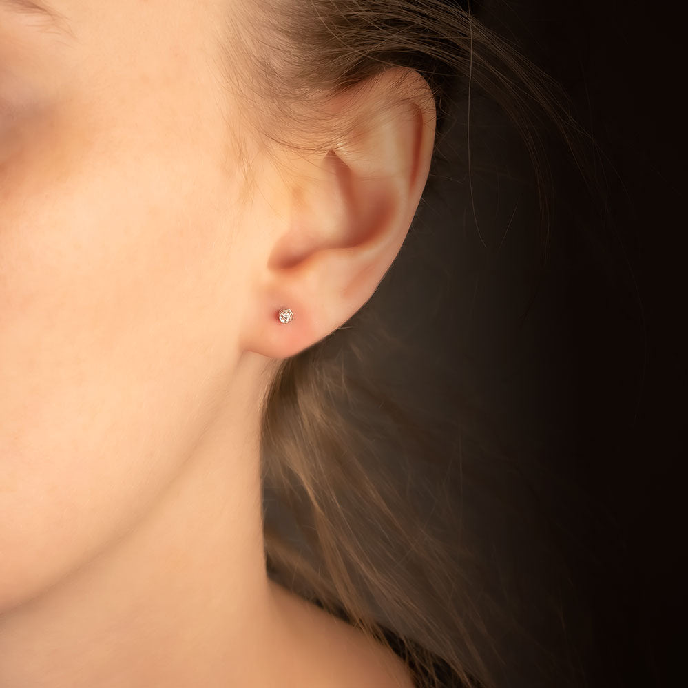 9 Carat White Gold & Diamond Studs