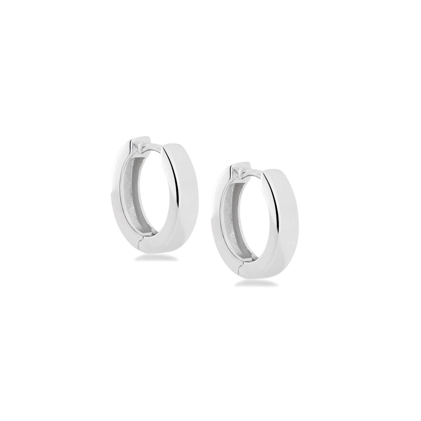 9 Carat Gold Hinge Hoop Earrings - Medium Squared