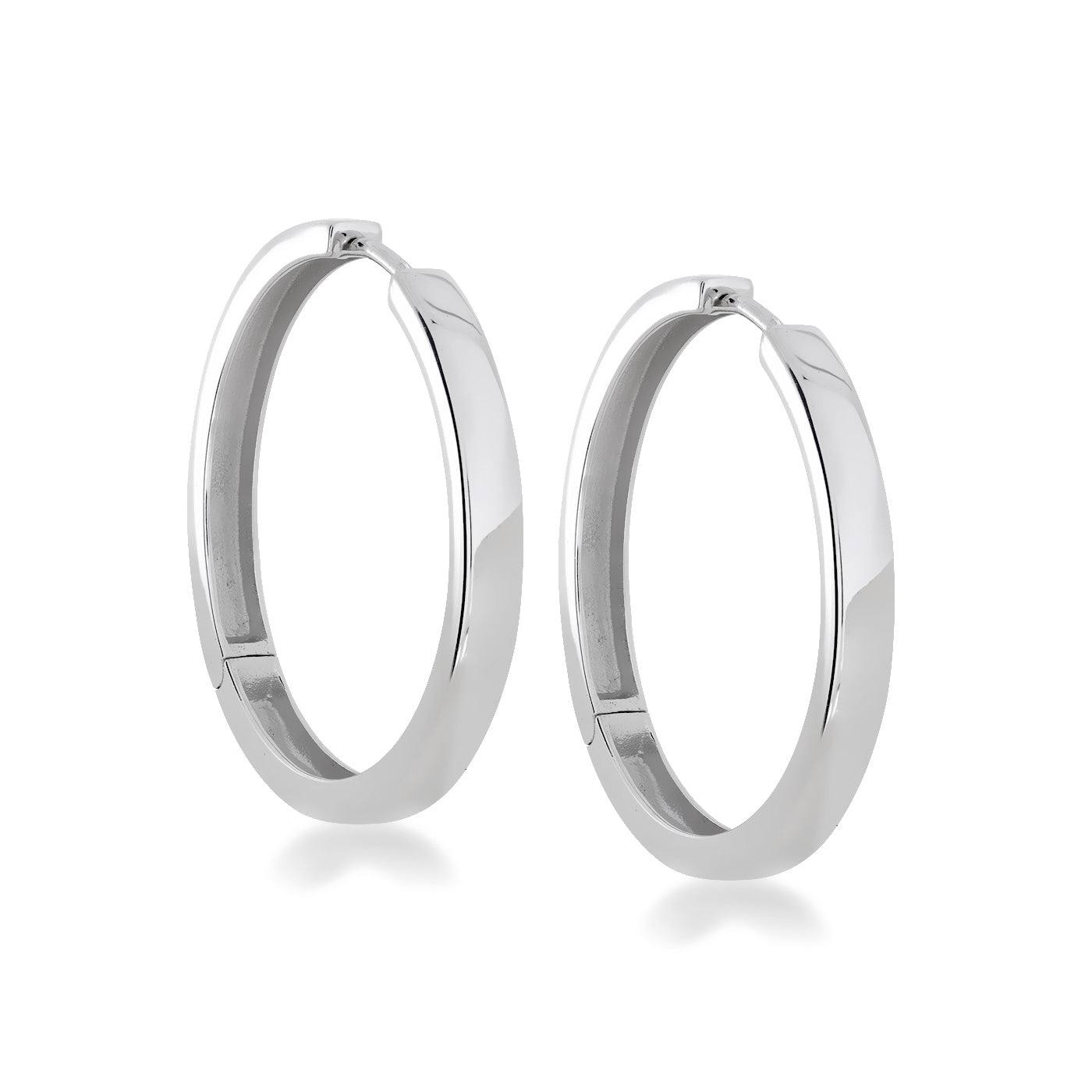 Hinge Hoop Earrings - Large Squared