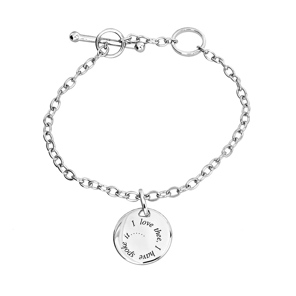 Silver Circle Shakespeare Bracelet