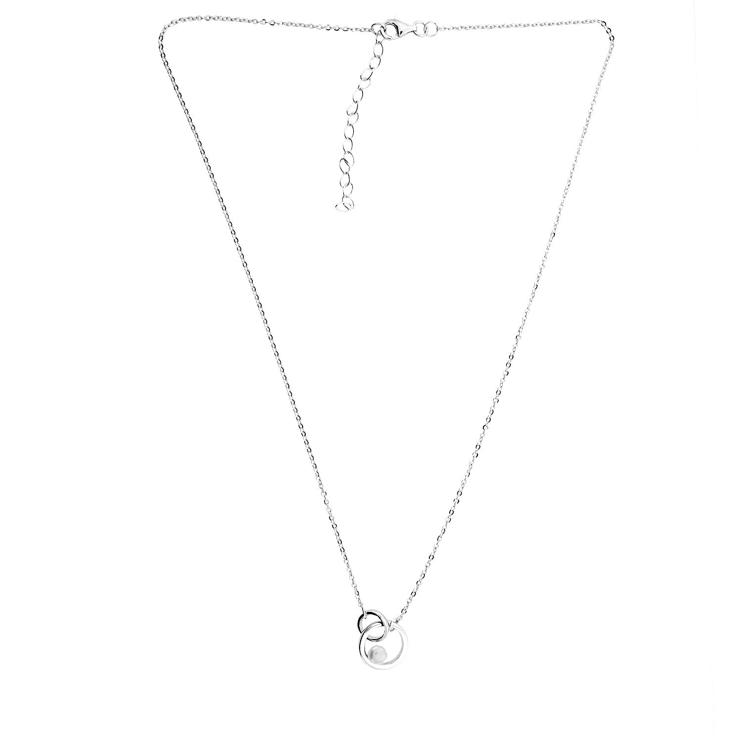 Interlocking Circles & Pearl Necklace