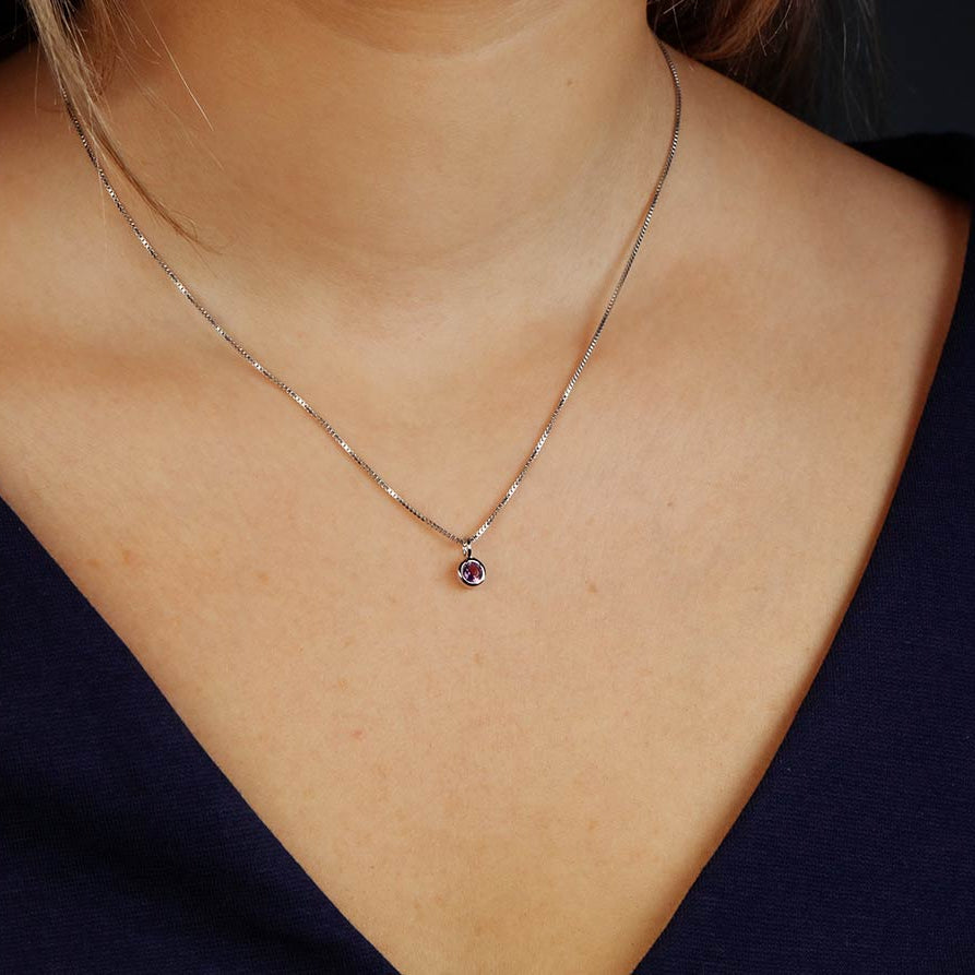 February Birthstone Pendant - Amethyst