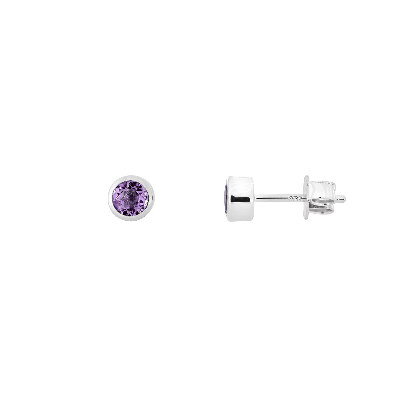 February Birthstone Earrings - Amethyst