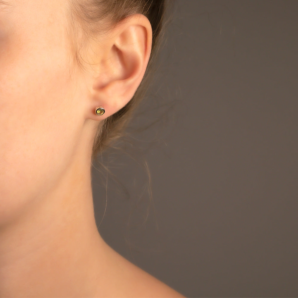 August Birthstone Earrings - Peridot