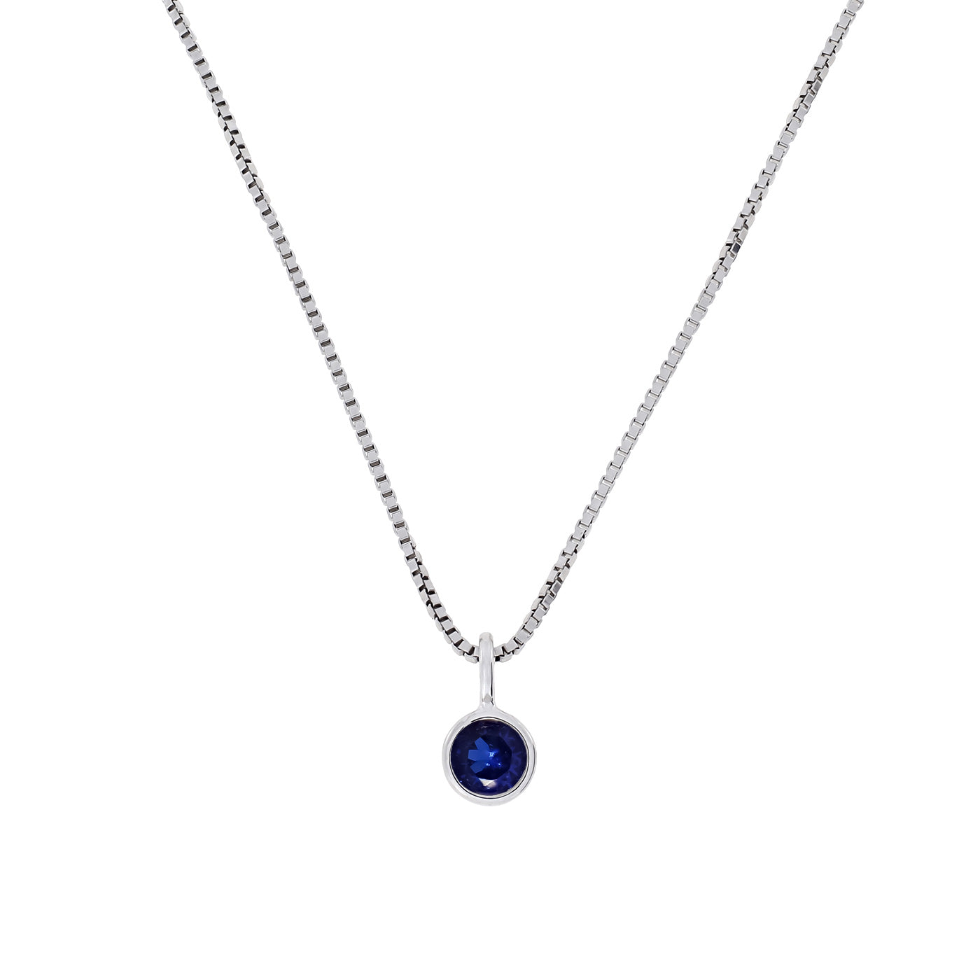September Birthstone Pendant - Blue Spinel