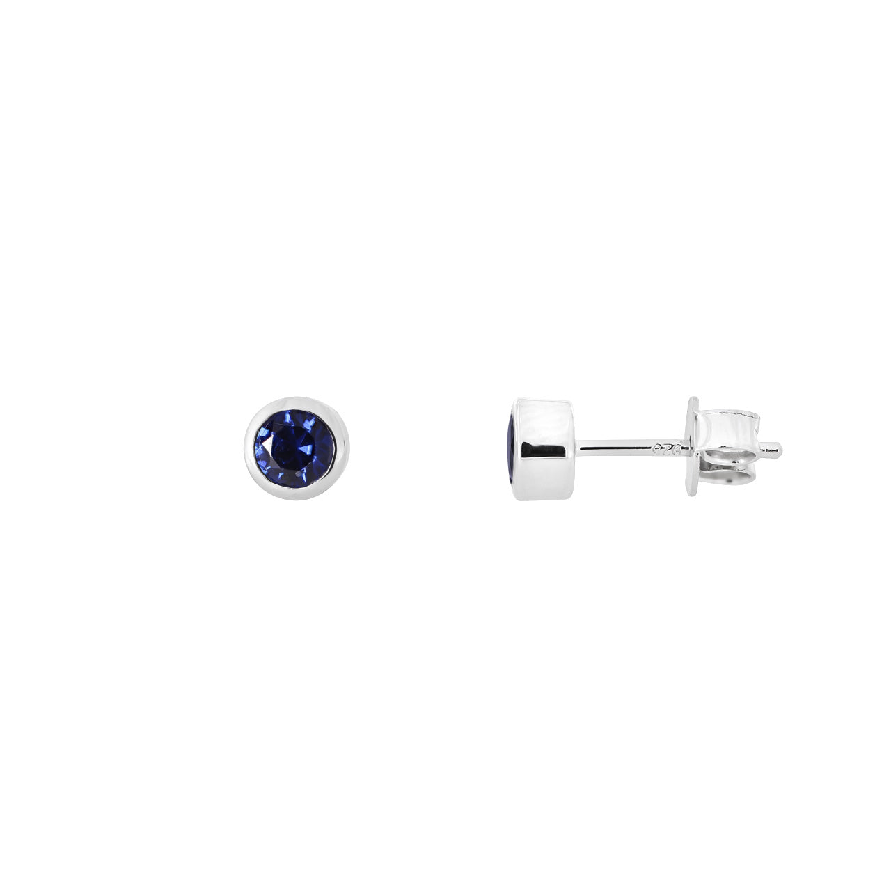 September Birthstone Earrings - Blue Spinel