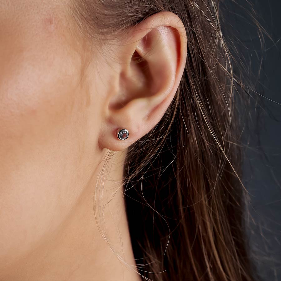 November Birthstone Earrings - Blue Topaz