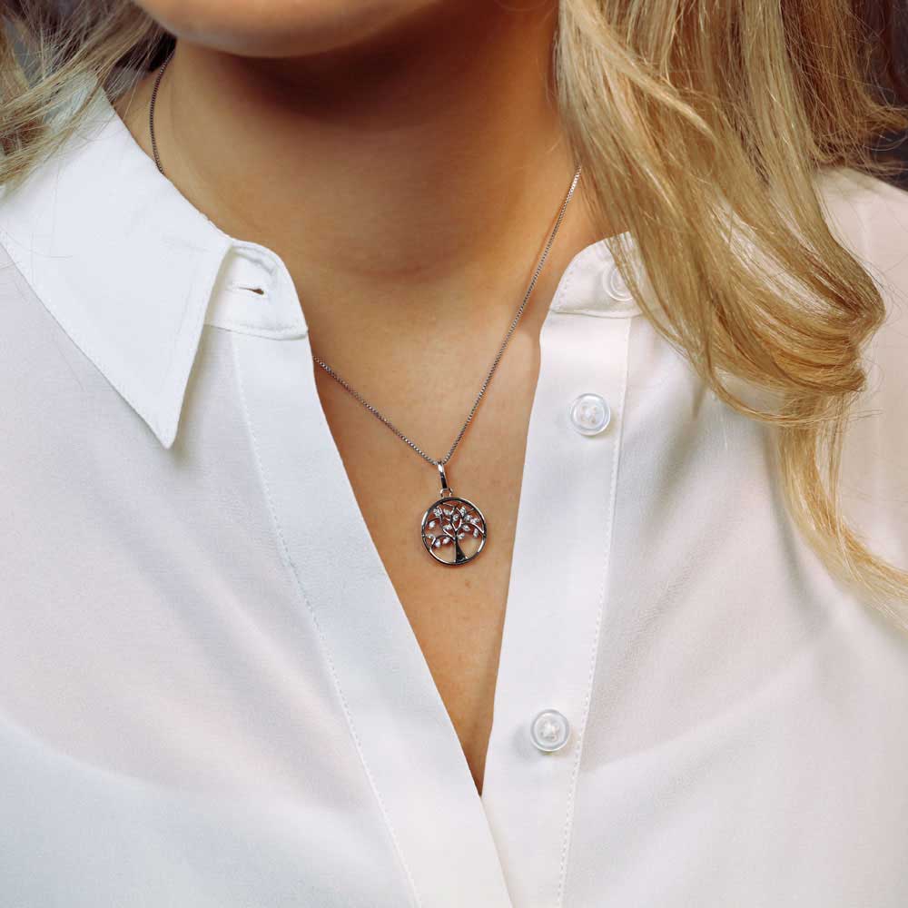 Arbor Vitae Pendant with Stones