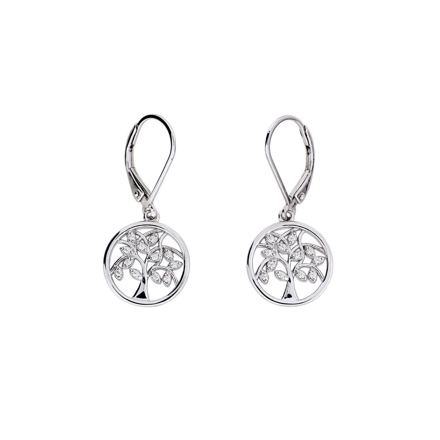 Arbor Vitae Stone Set Drop Earrings