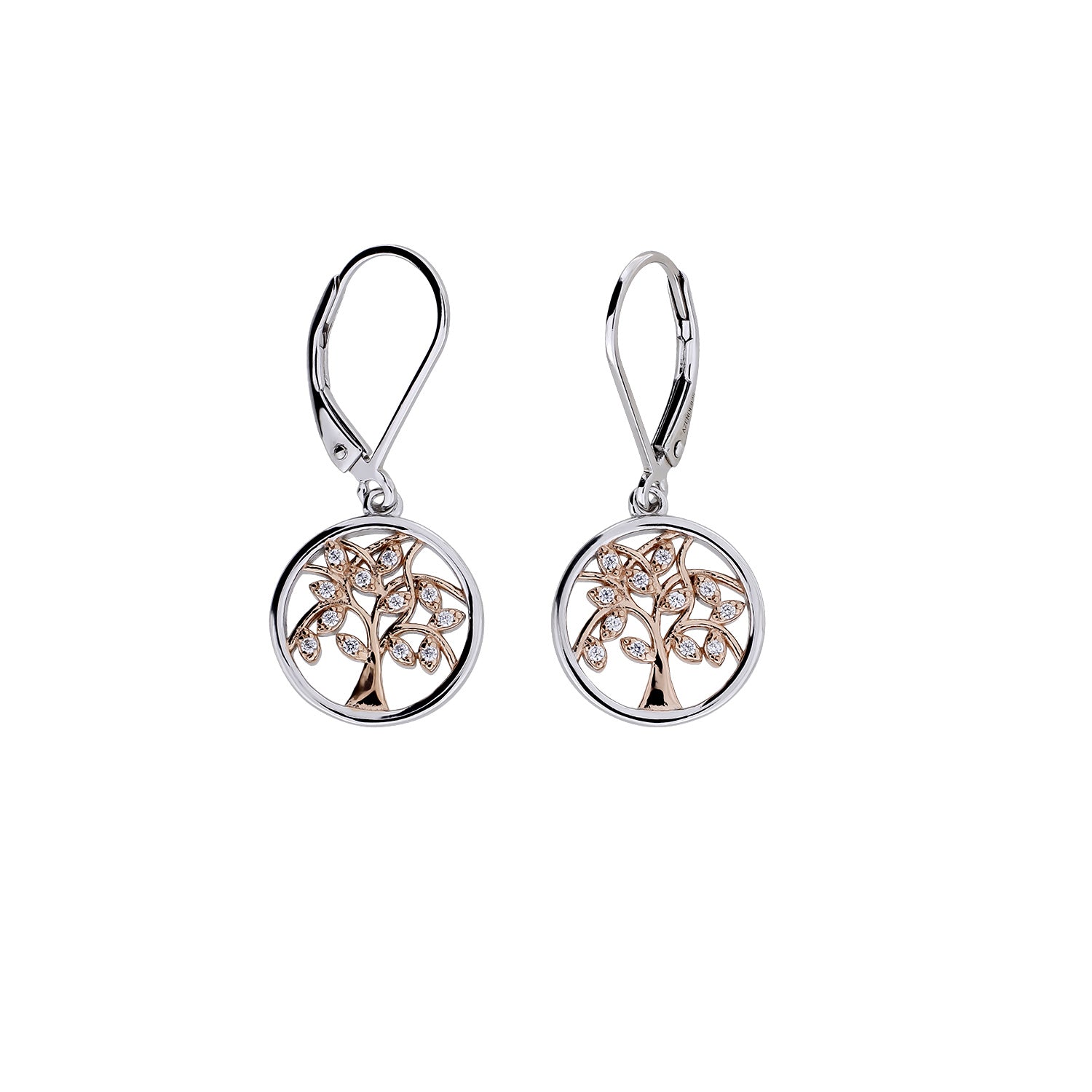 Arbor Vitae Stone Set Drop Earrings