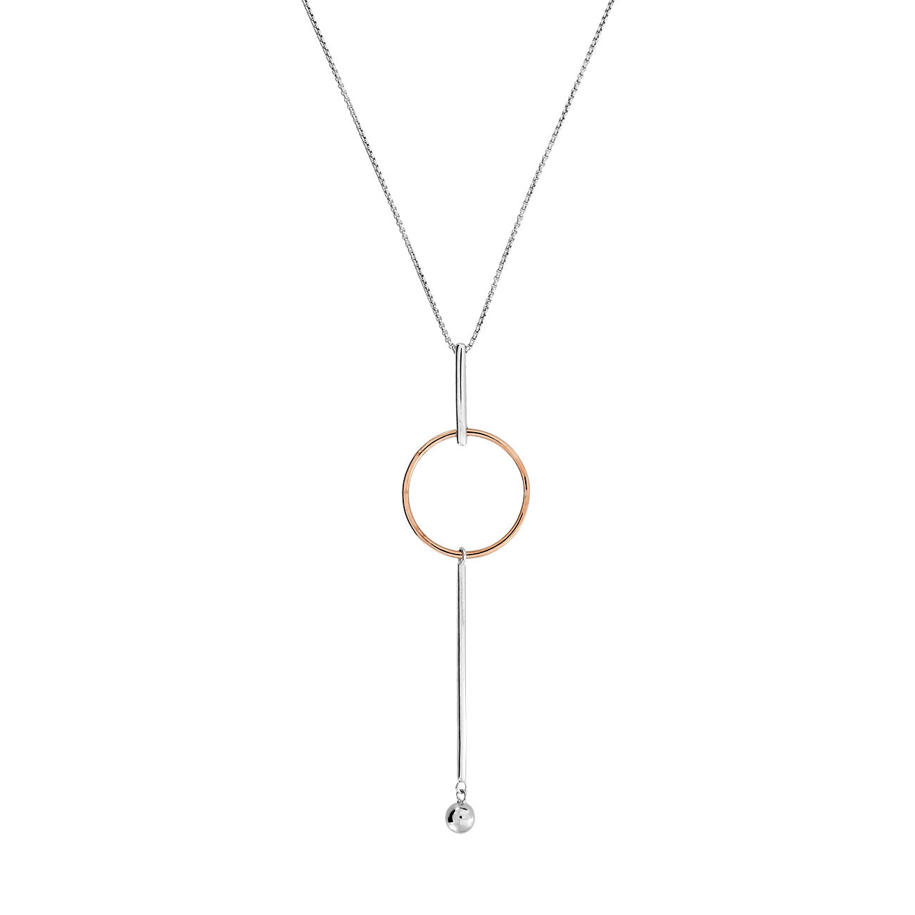Metropolitan Circle & Double Line Necklace