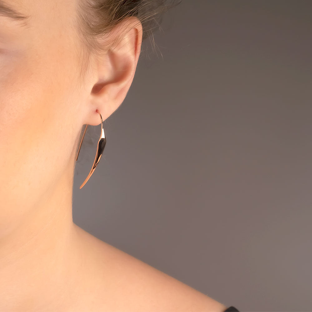 Silver Spear Hook Through Earrings