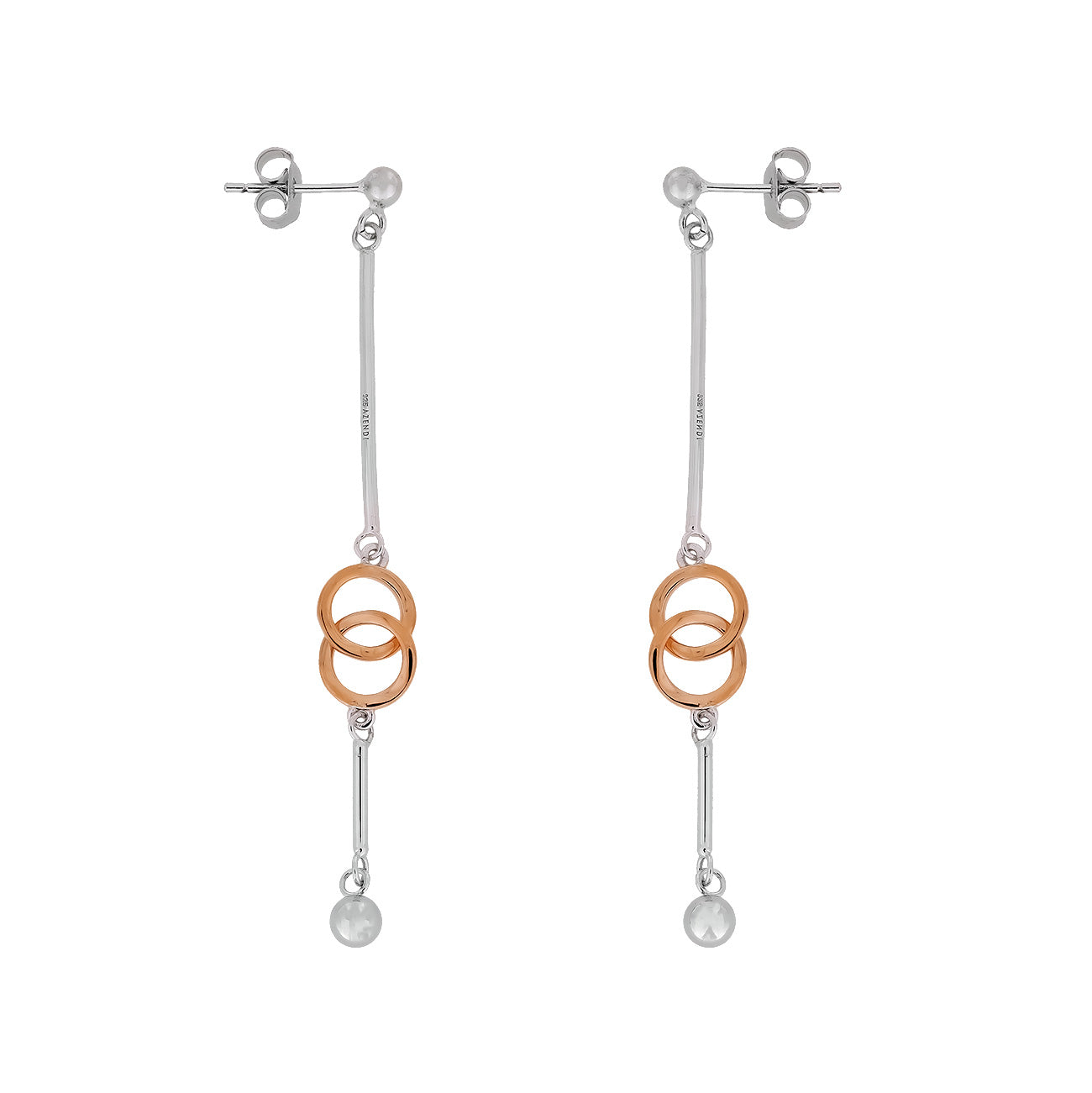 Metropolitan Interlocking Loops & Lines Drop Earrings