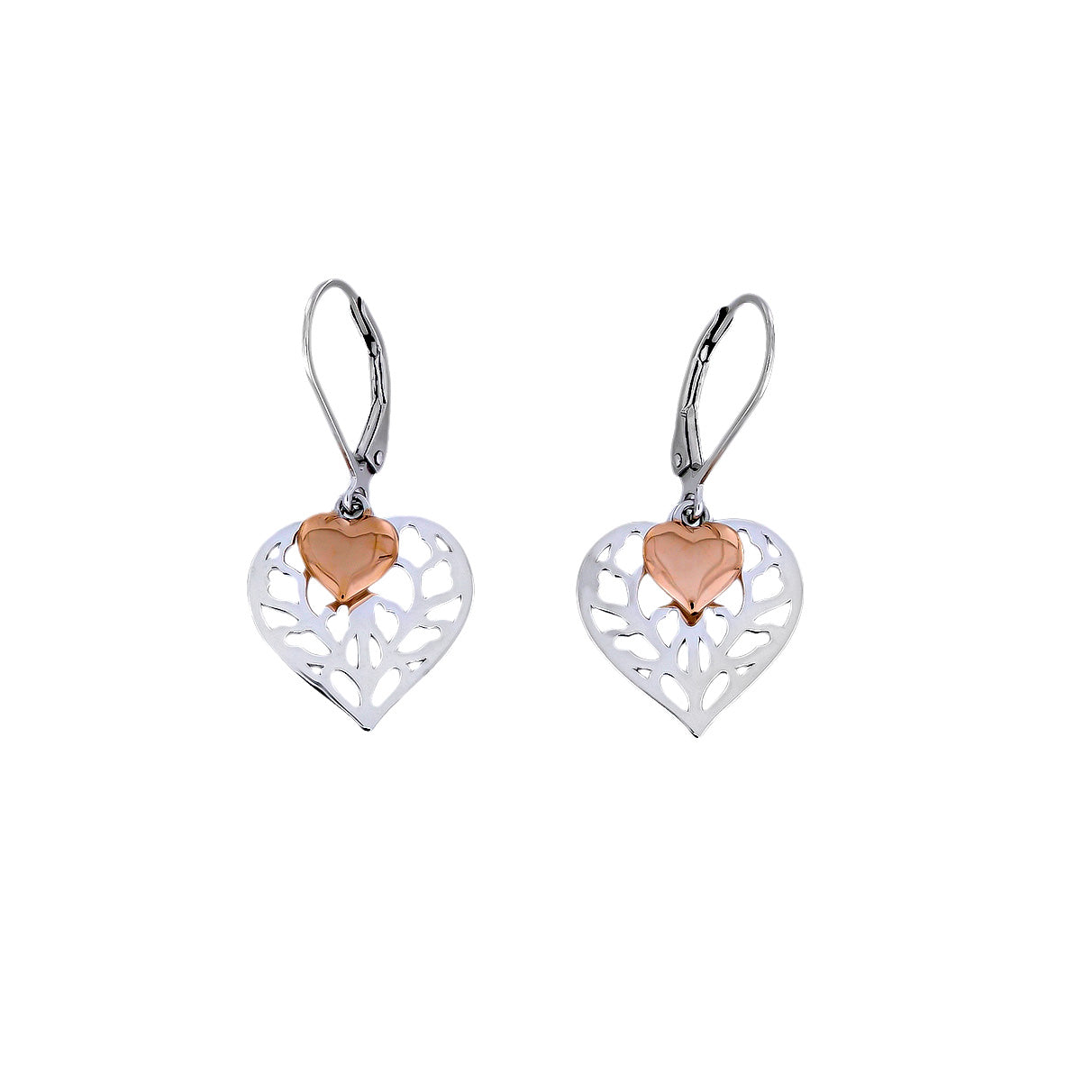 Heart of Yorkshire Double Drop Earring with Rose Gold Vermeil