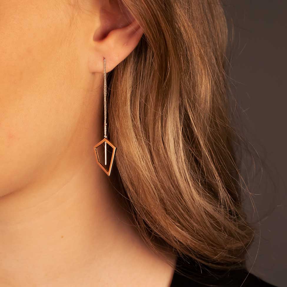 Pinnacle Polygon Pull-Through Earrings