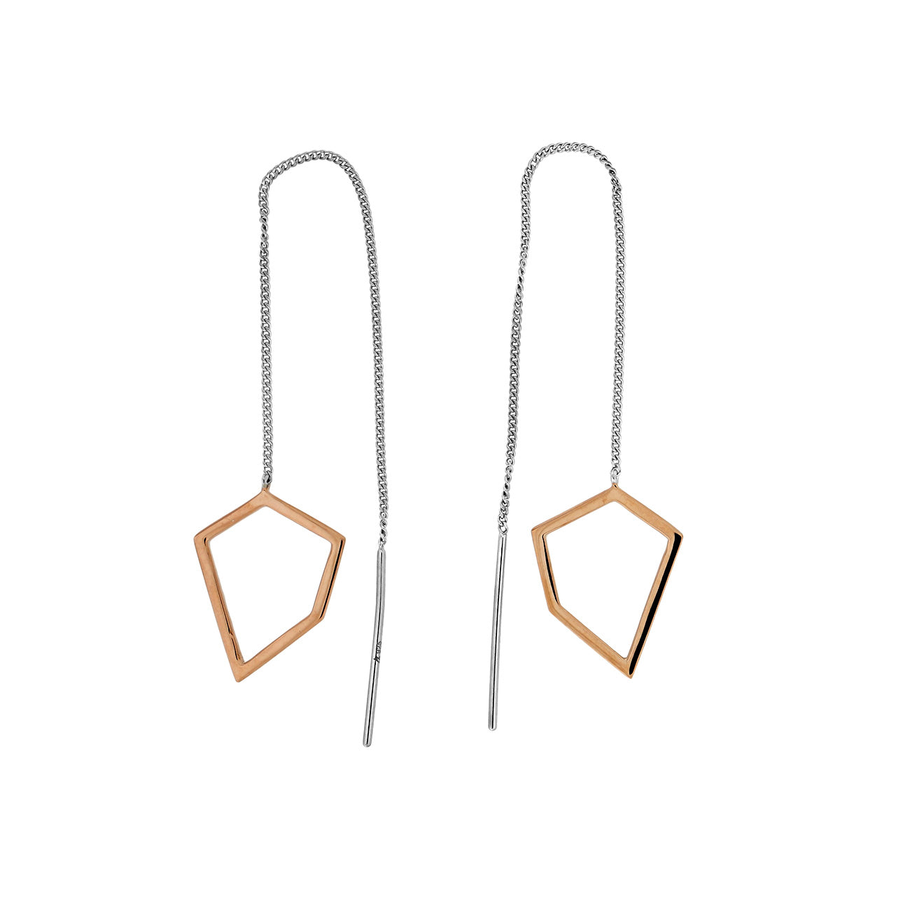 Pinnacle Polygon Pull-Through Earrings