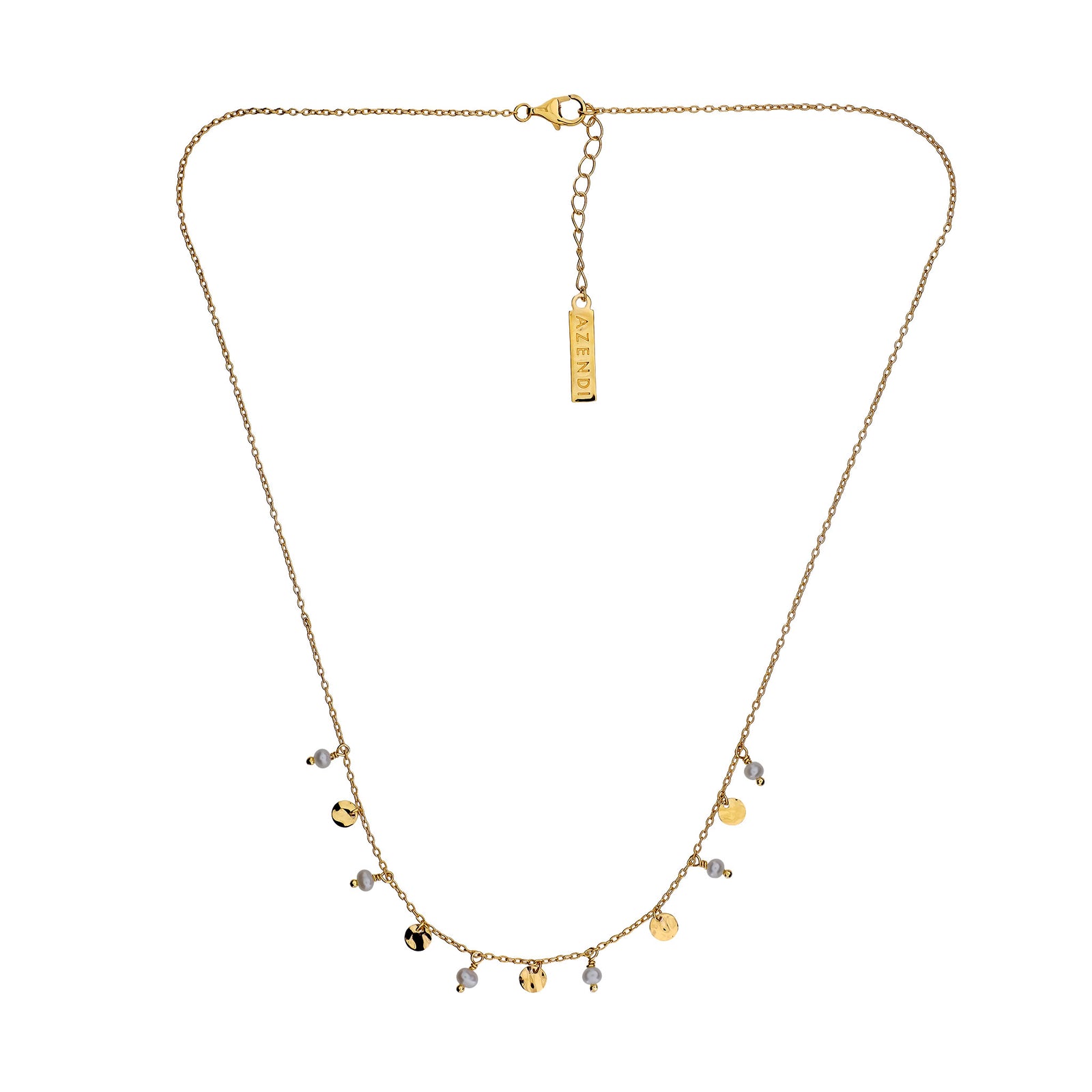 Tribeca Pearl & Disc Necklace