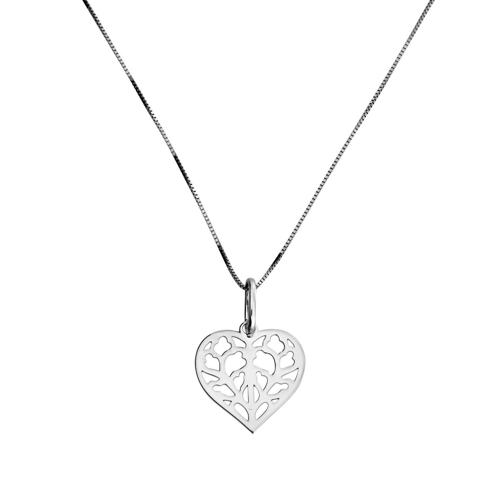 9 Carat White Gold Heart of Yorkshire Pendant