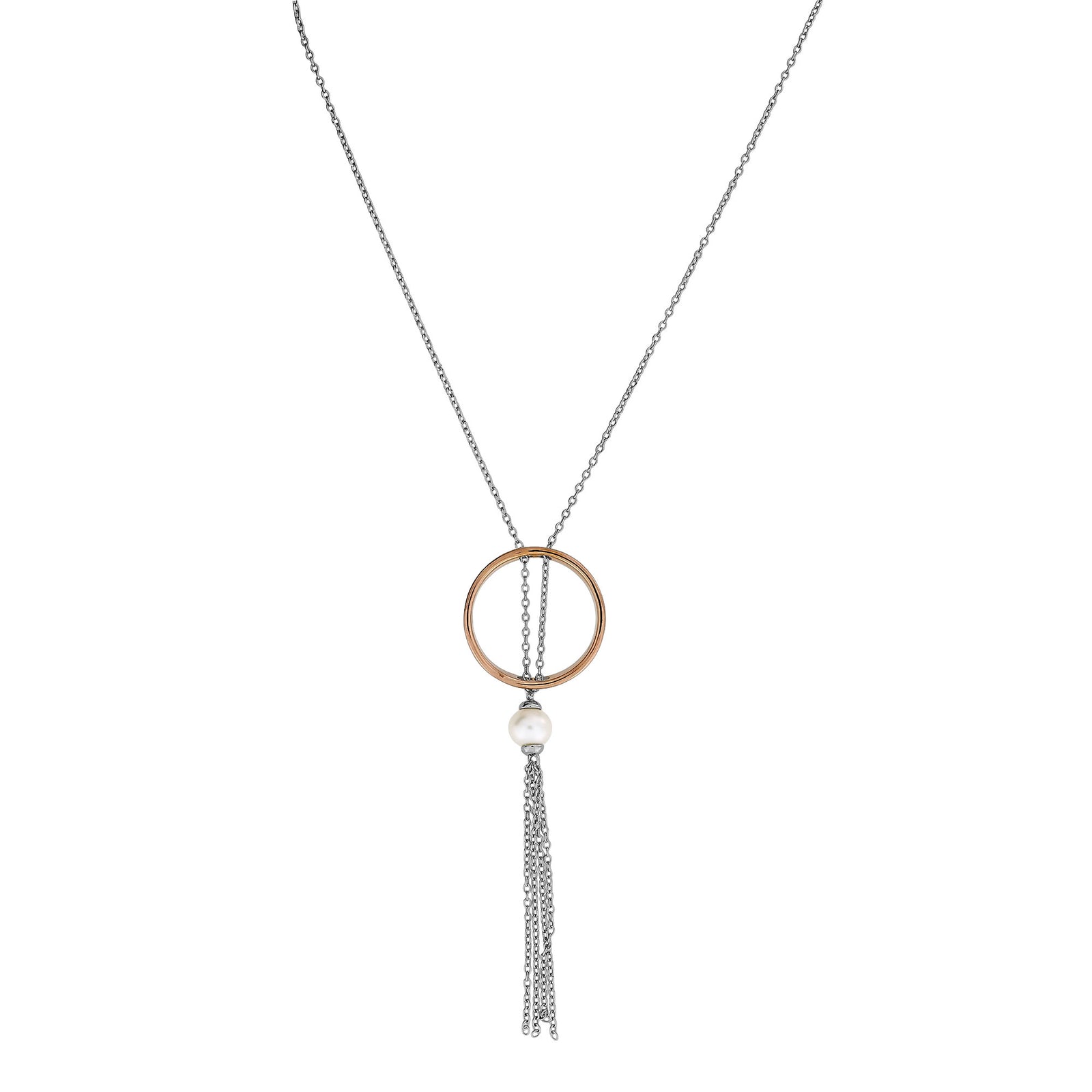 Metropolitan Rose Gold Vermeil Circle Tassel Necklace