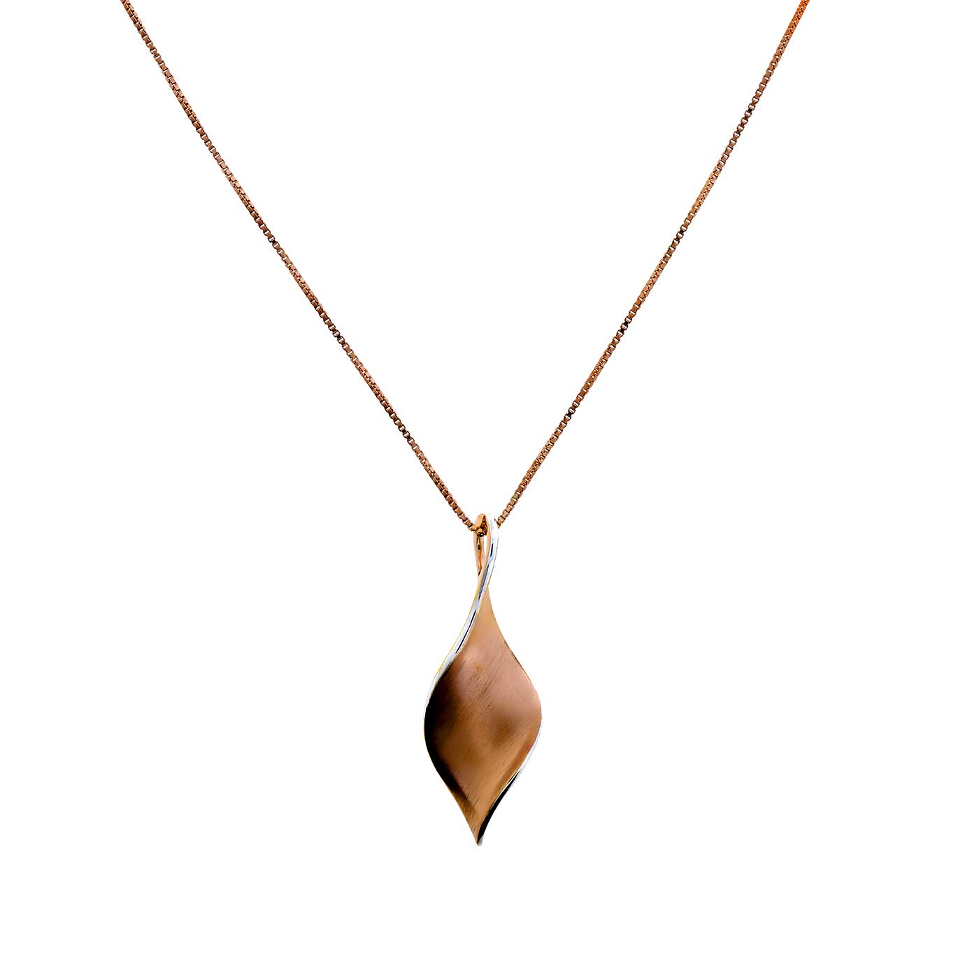 Rose Gold Vermeil Twist Pendant