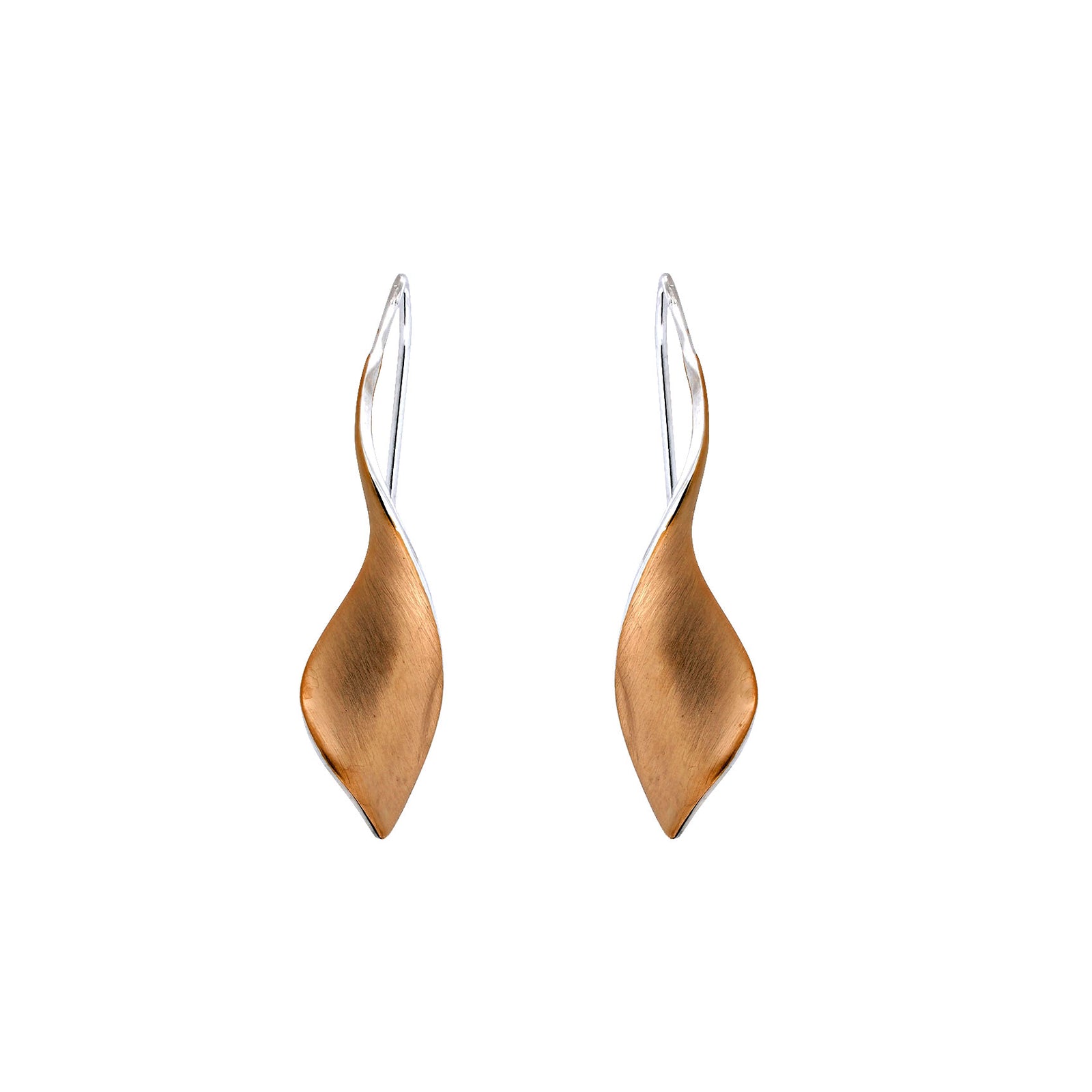 Rose Gold Vermeil Twist Drop Earrings