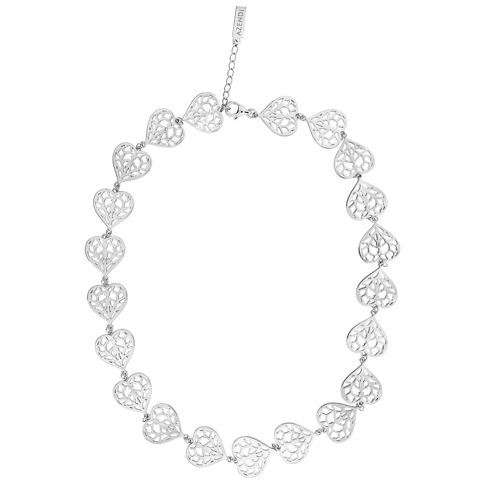 Silver Heart of Yorkshire Links Necklace