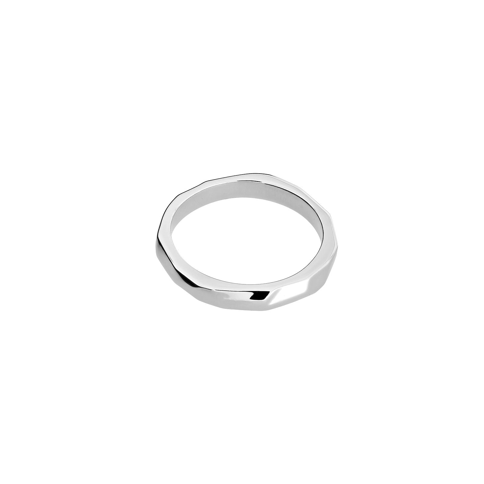 Sterling Silver Faceted Elements Ring