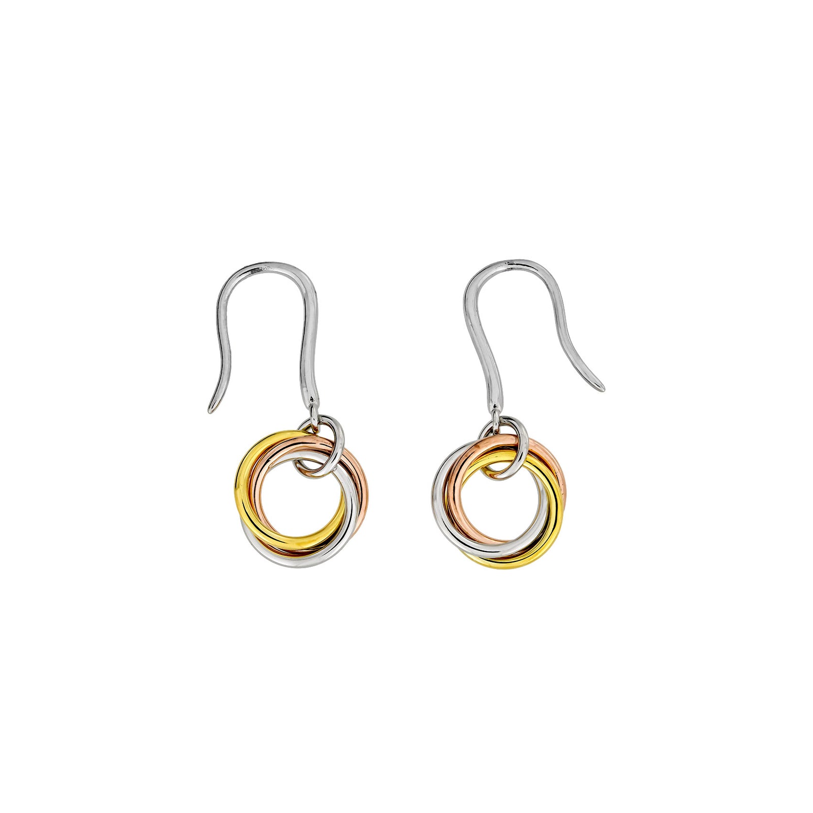 Entangled Mixed Vermeil Love Knot Simple Drop Earring