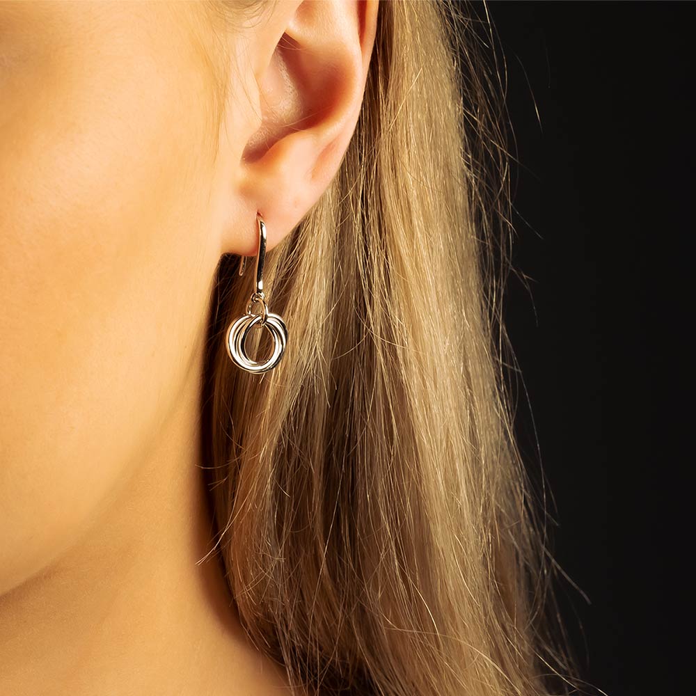 Entangled Mixed Vermeil Love Knot Simple Drop Earring