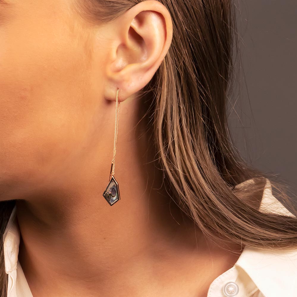 Abalone Pinnacle Threader Earrings