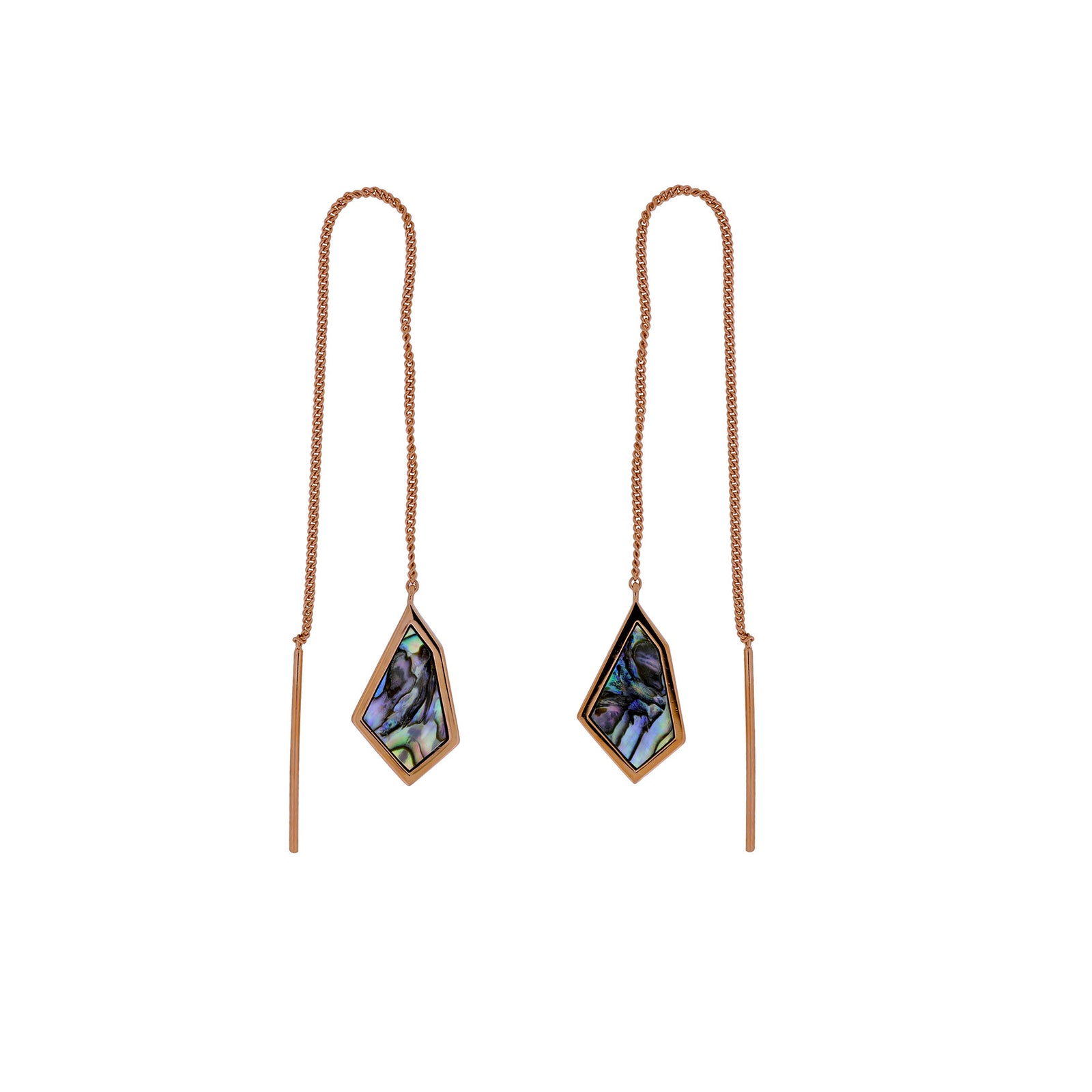 Abalone Pinnacle Threader Earrings