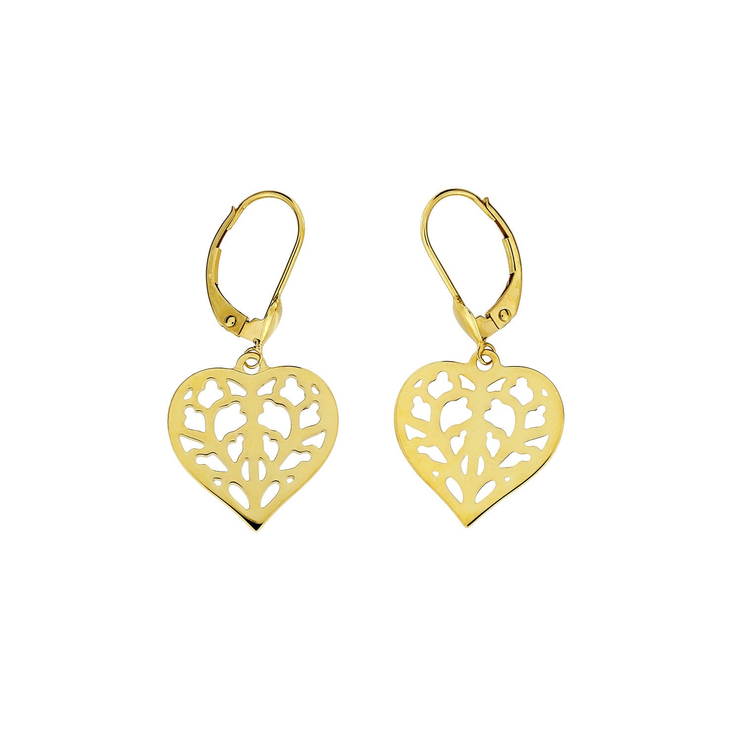 9 Carat Yellow Gold Heart of Yorkshire Drop Earrings