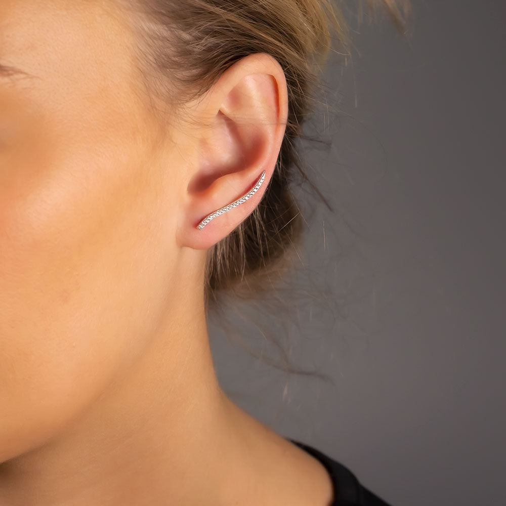 Pavé Wave Ear Climber