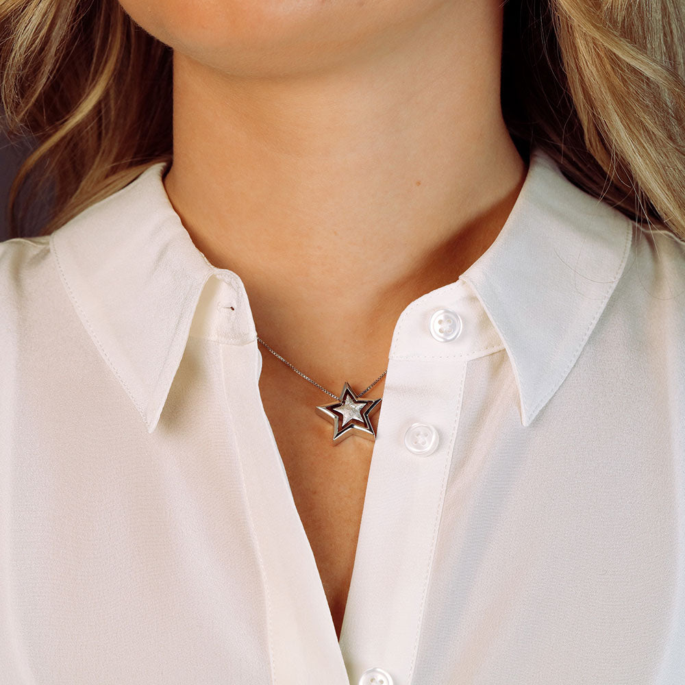 Silver Two-Part Star Pendant