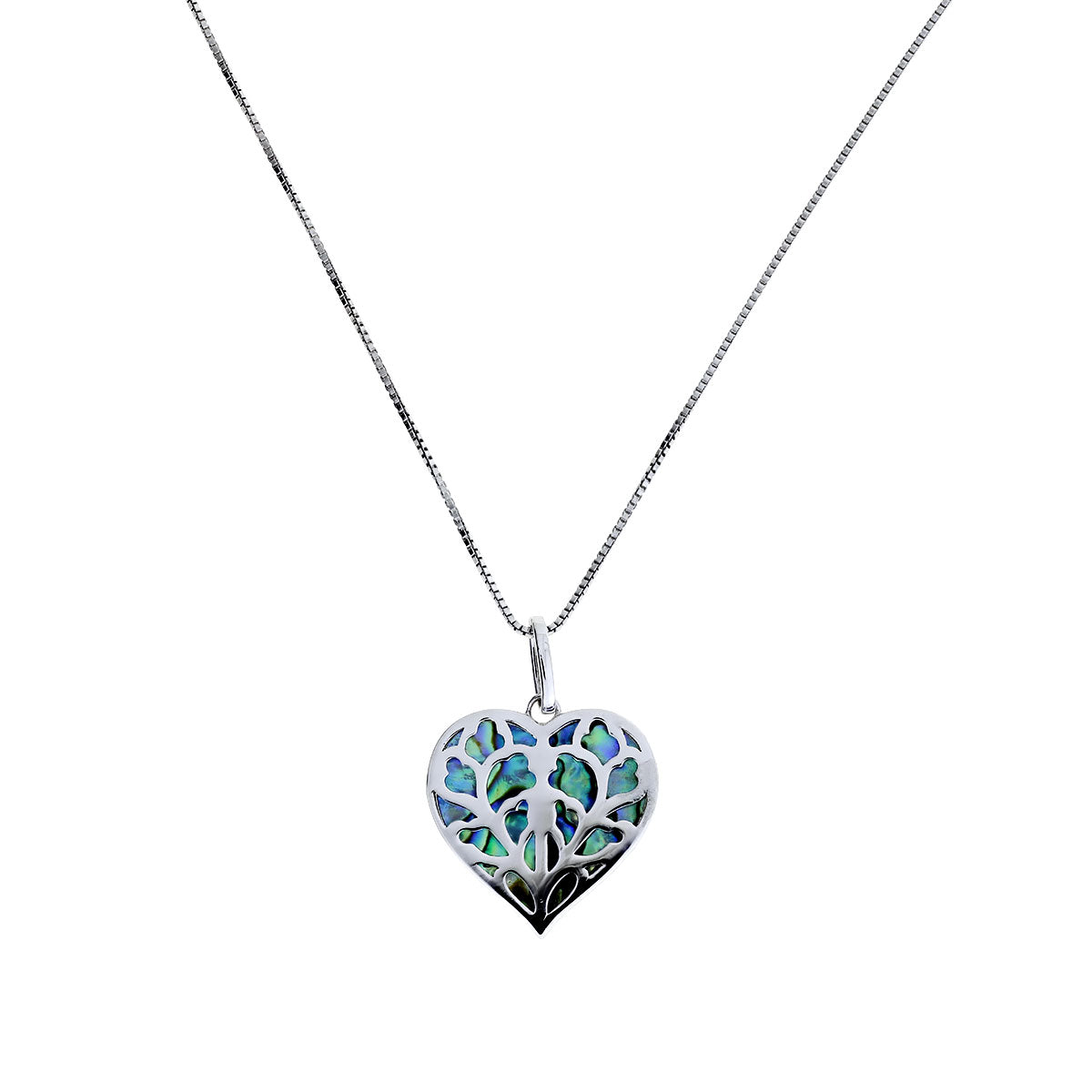 Silver Heart of Yorkshire Abalone Pendant