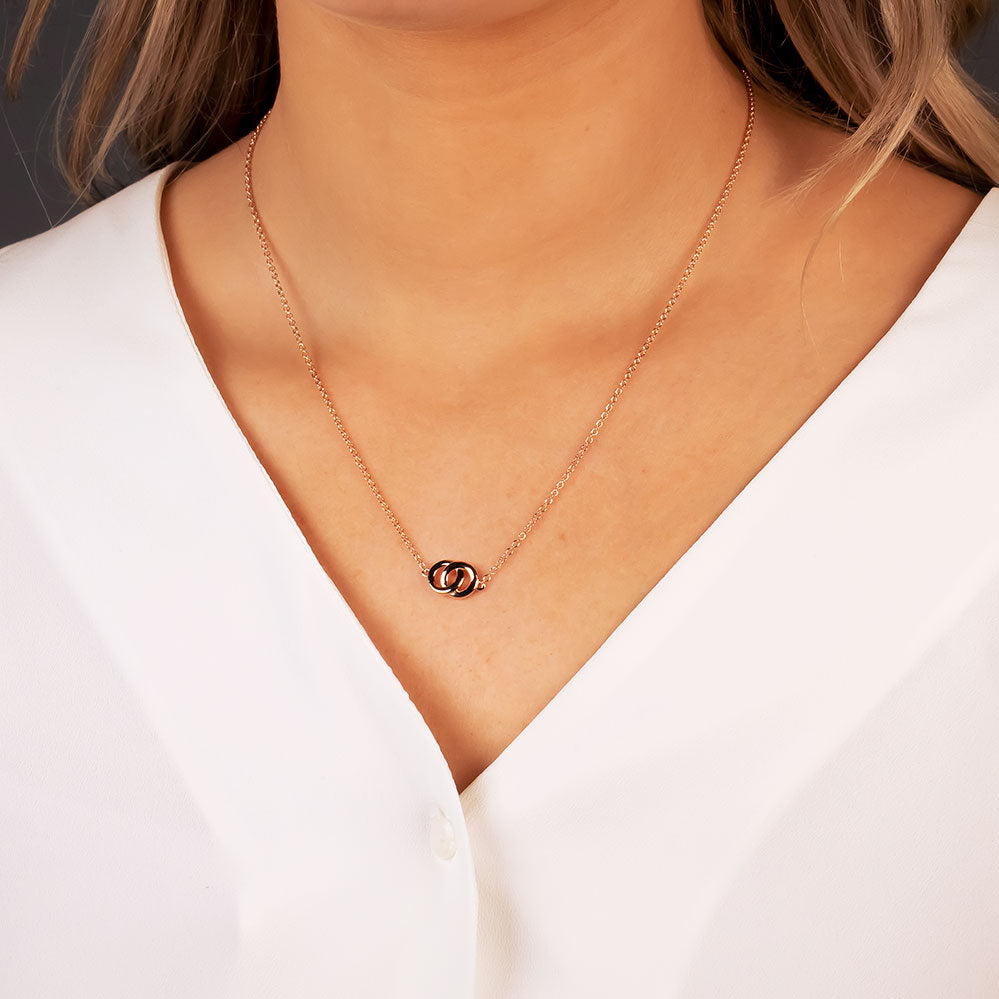 Rose Gold Vermeil Interlocking Circles Necklace