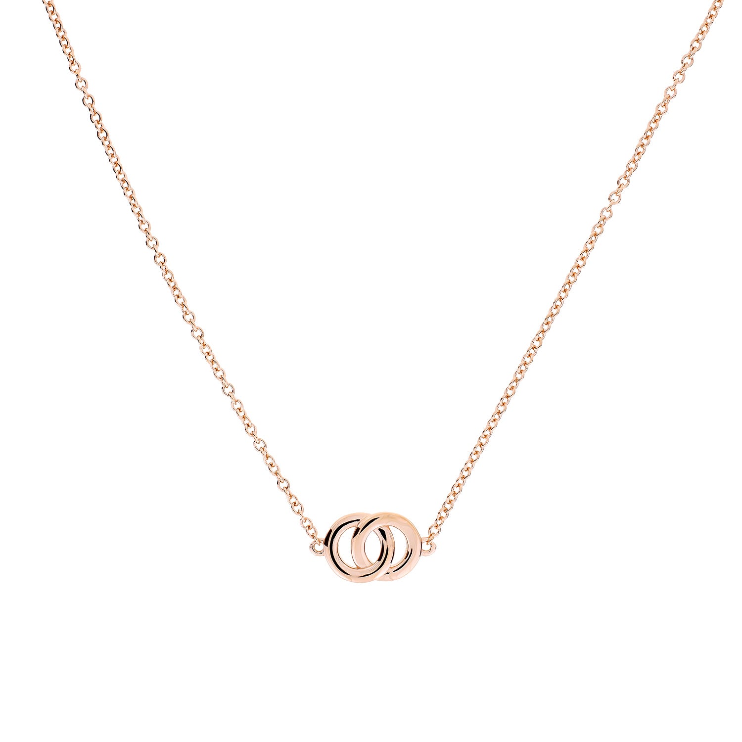 Rose Gold Vermeil Interlocking Circles Necklace