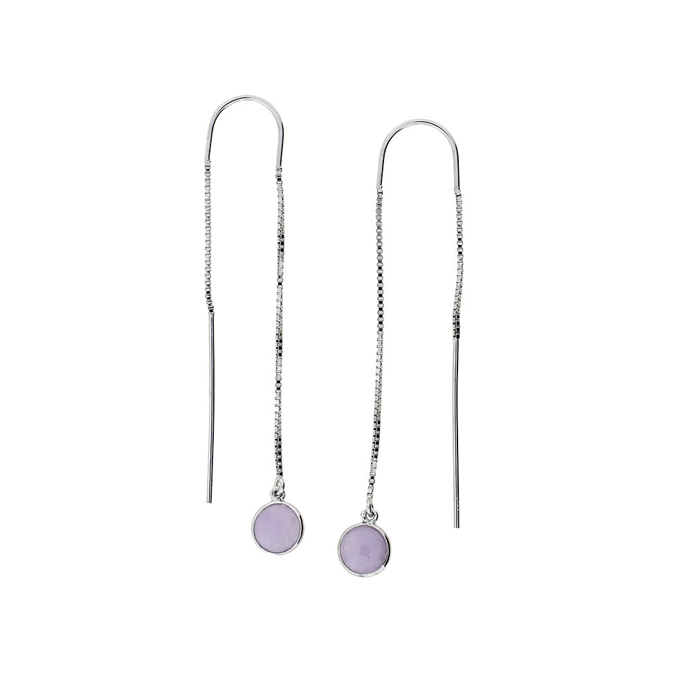 Amethyst Threader Earrings