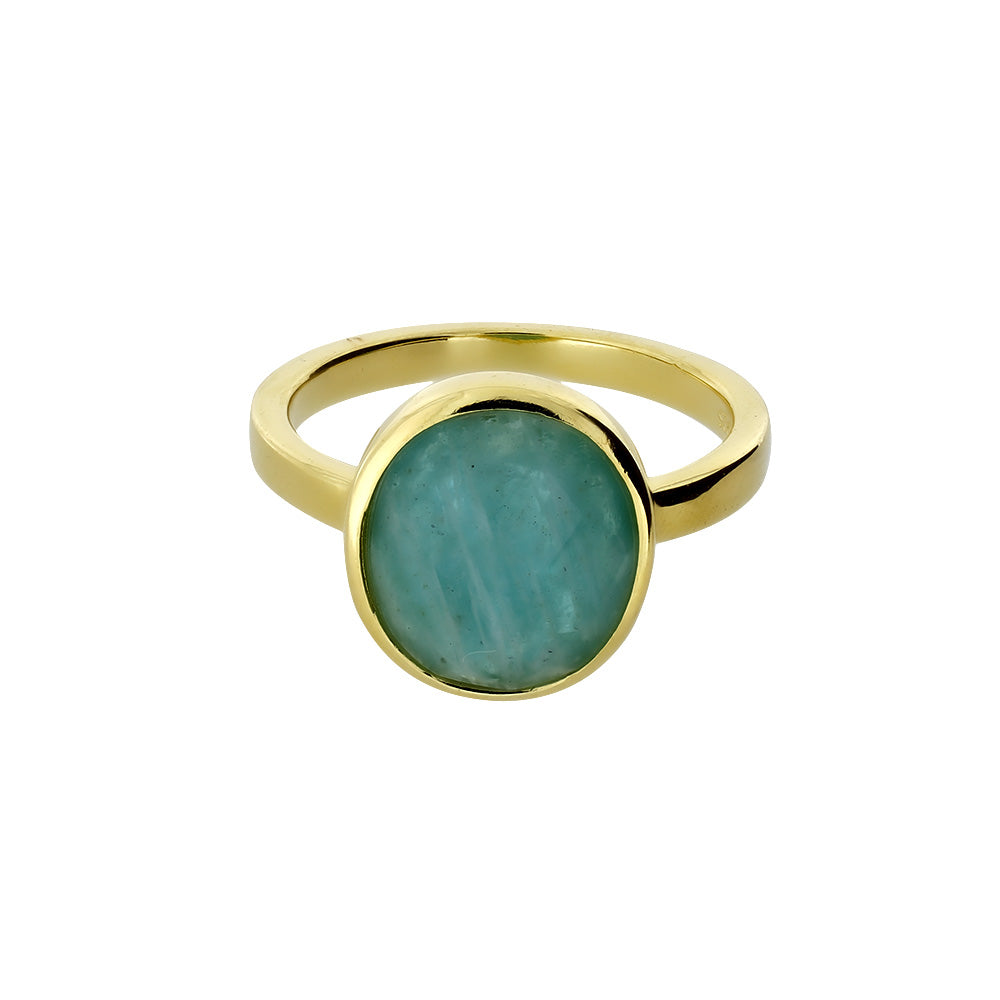 Amazonite Ring in Yellow Gold Vermeil