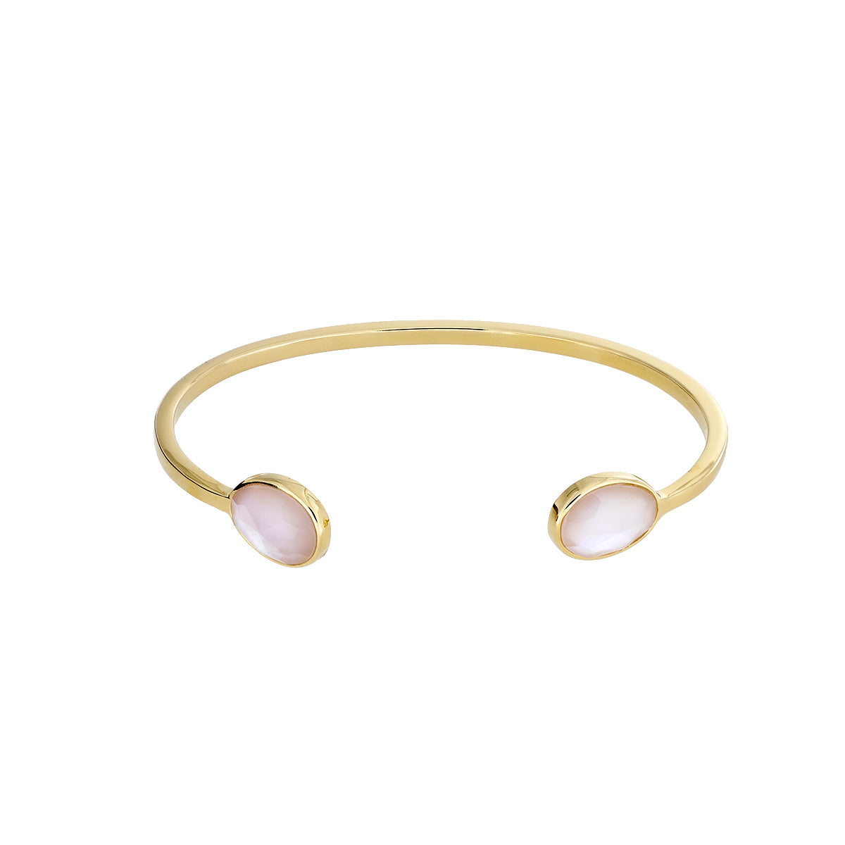 Gold Vermeil &amp; Mother of Pearl Teardrops Cuff