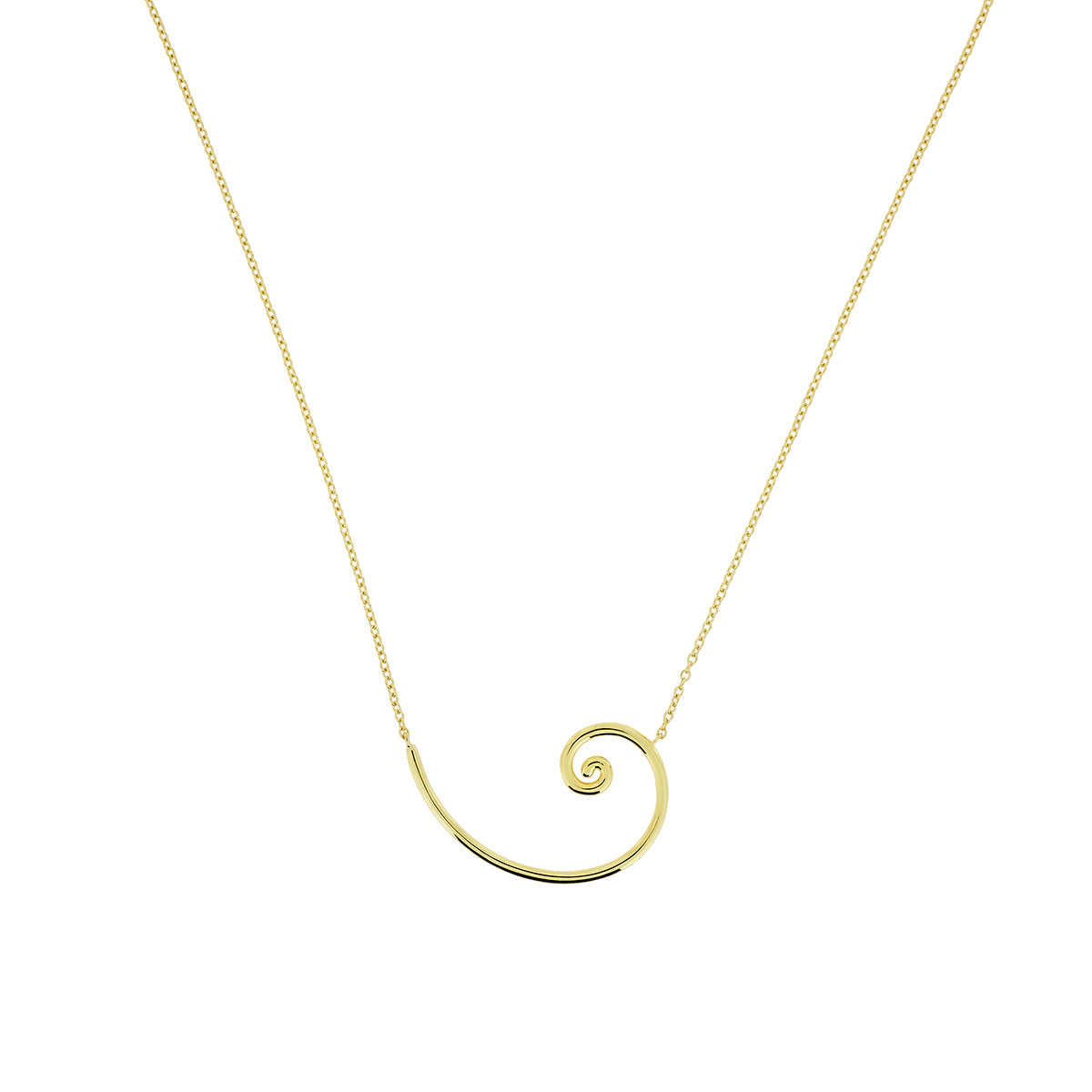 Spiral Necklace in Yellow Gold Vermeil