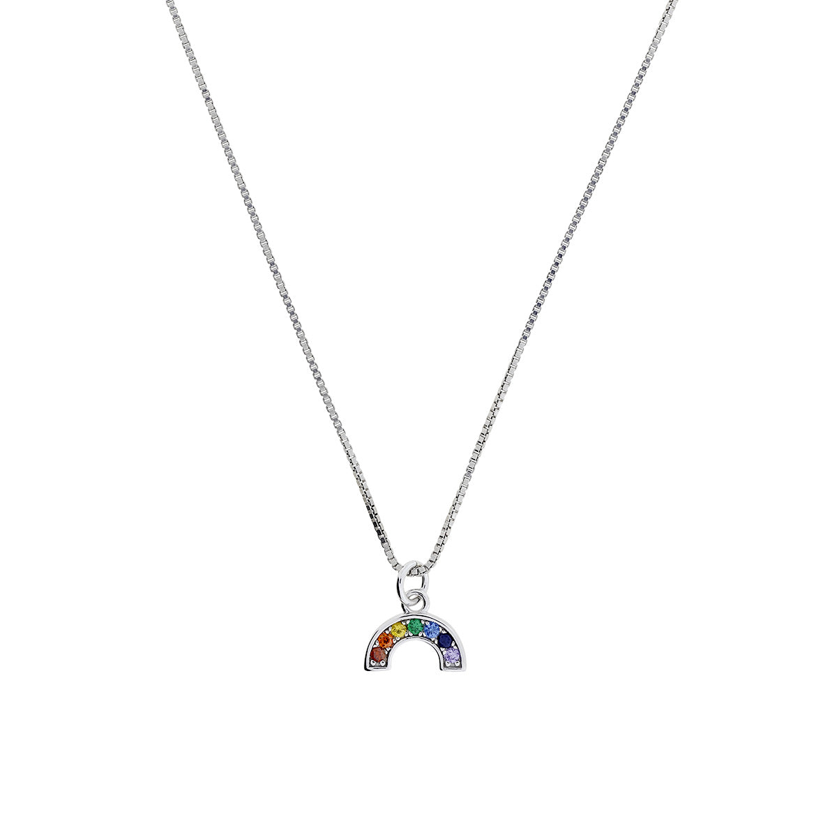 Mini Pavé Rainbow Pendant