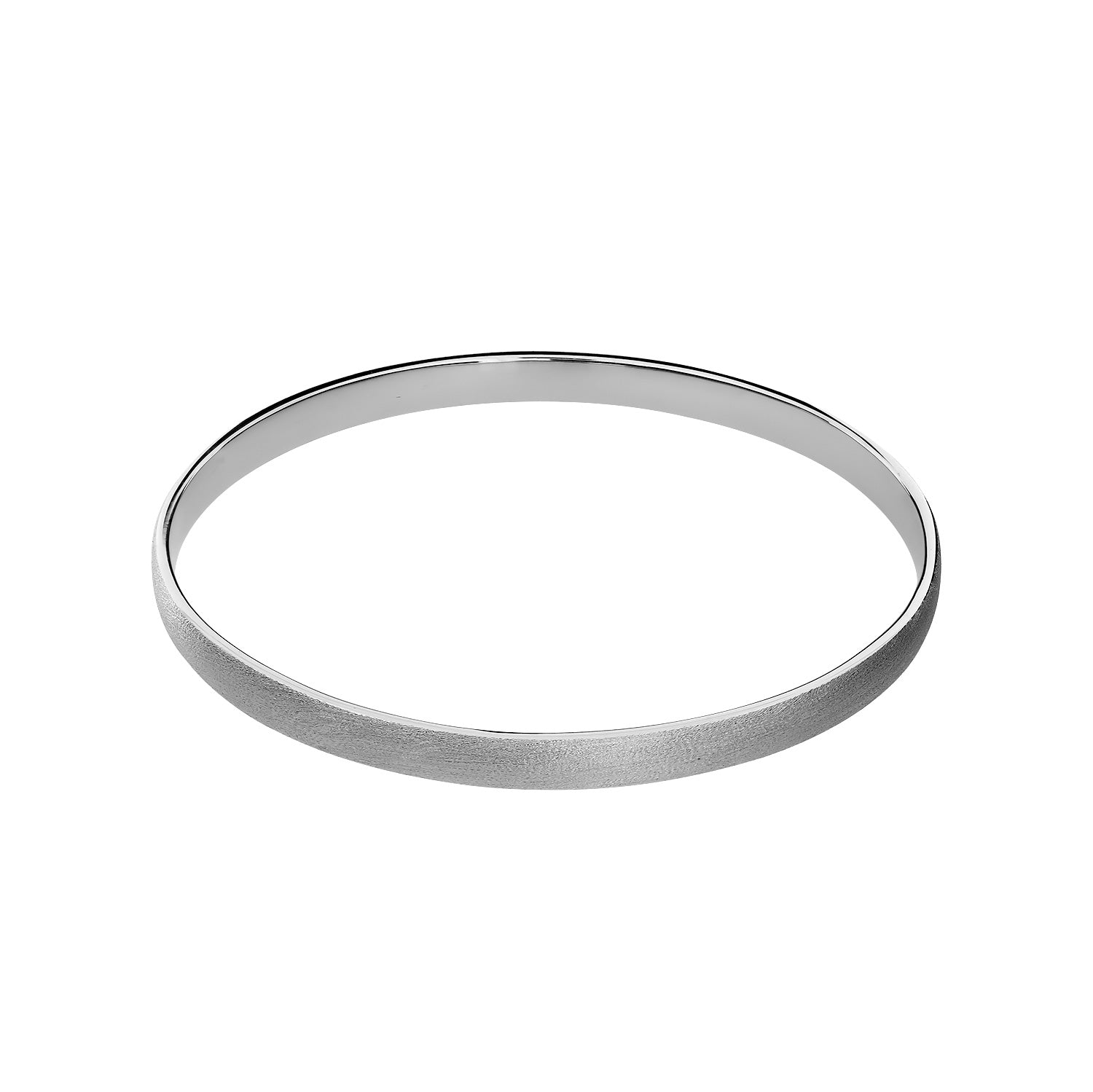 Sterling Silver Satin Elements Bangle