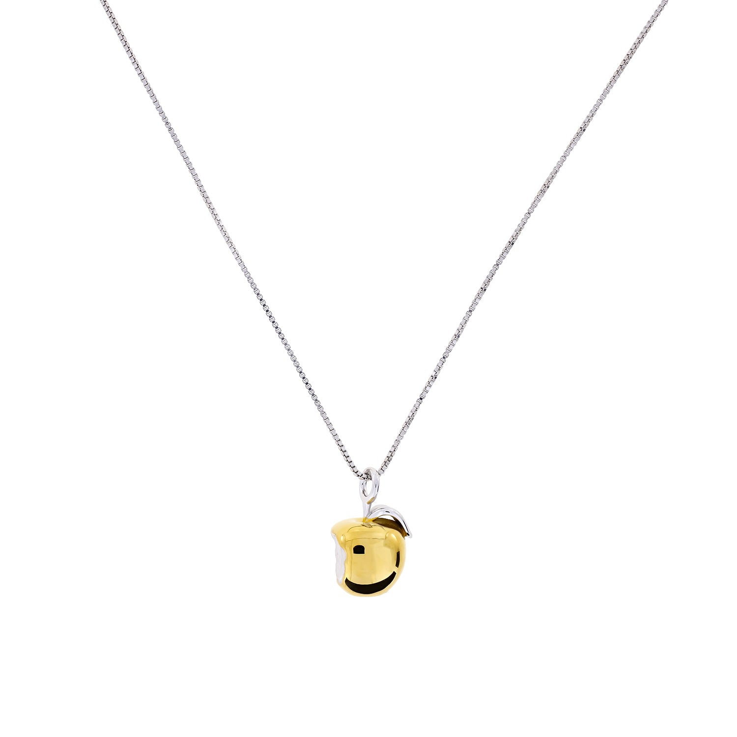 Sterling Silver & Yellow Gold Vermeil Apple Pendant