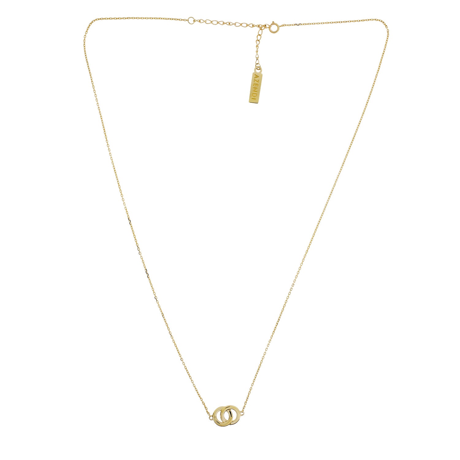 9 Carat Gold Interlocking Circles Necklace