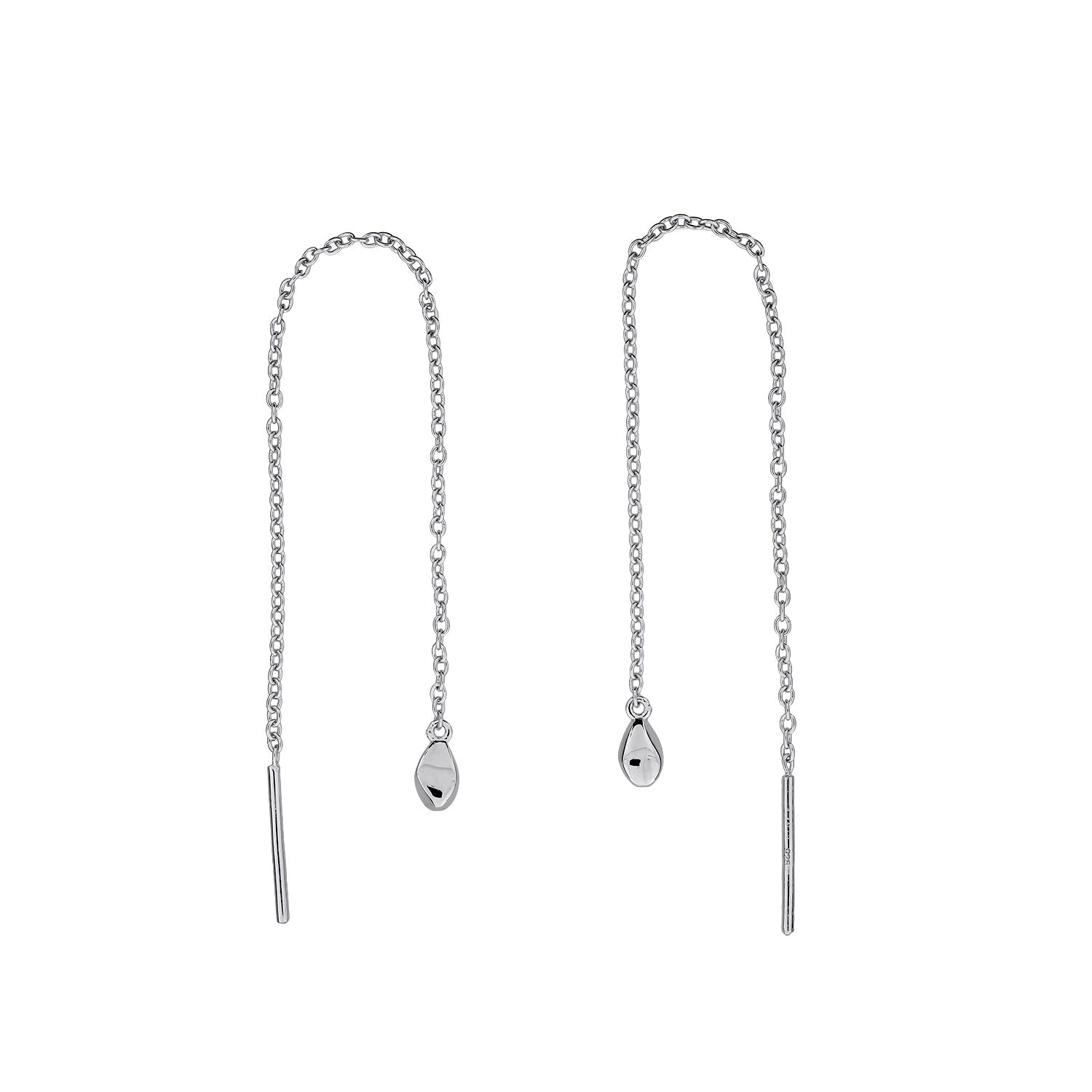 Cloudburst Raindrops Threader Earrings