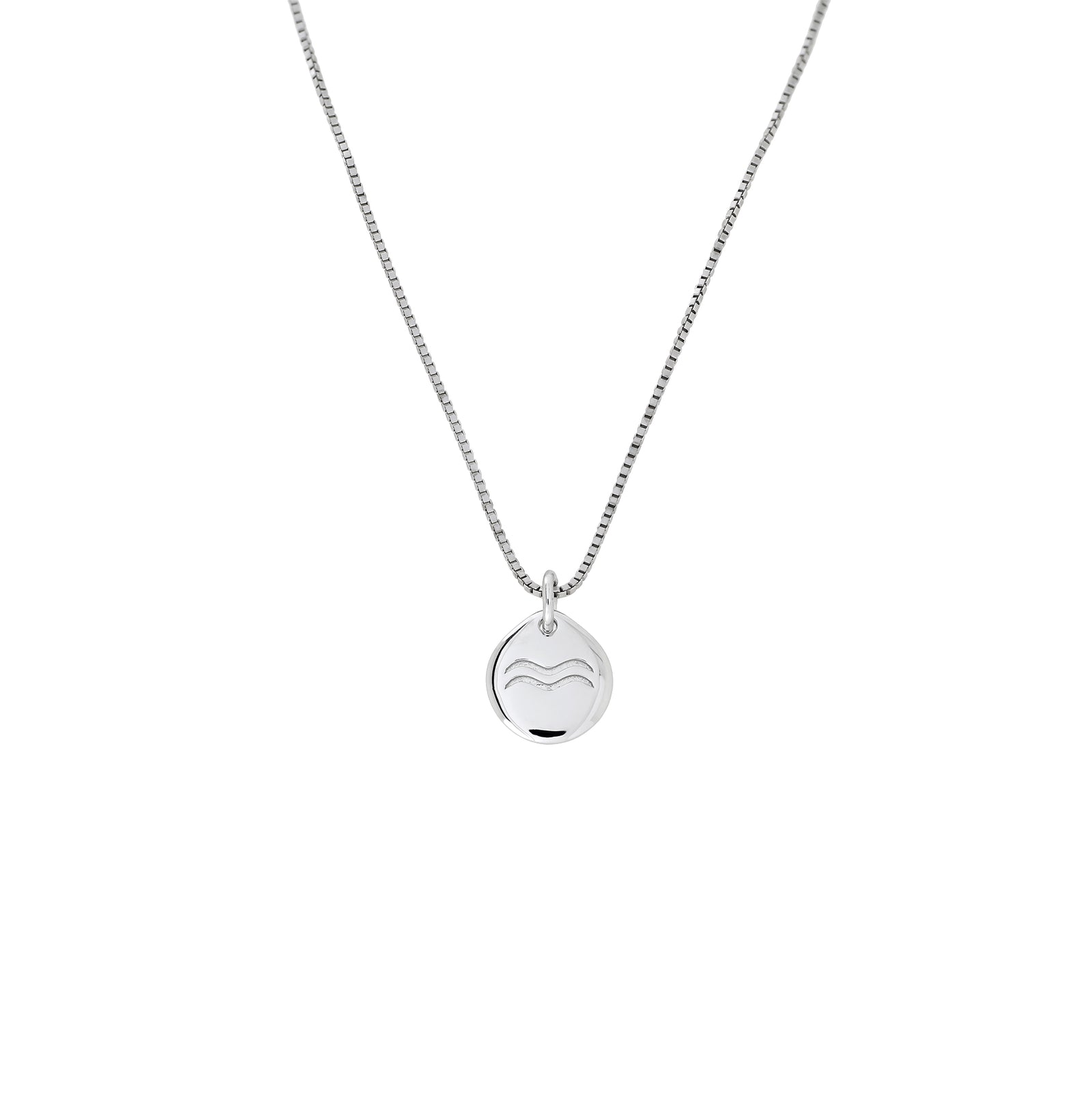 Silver Aquarius Zodiac Pendant